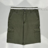 Urban Supply Cargo Shorts - 34W 11L Khaki Cotton