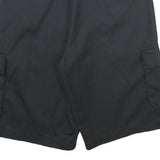 DICKIES Mens Black Cargo Shorts L W34 Workwear Polyester Blend Loose Fit