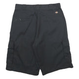 DICKIES Mens Black Cargo Shorts L W34 Workwear Polyester Blend Loose Fit