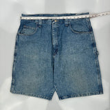 Wrangler Carpenter Shorts - 38W 10L Blue Cotton