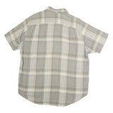 NAUTICA Mens Beige & Cream Check Shirt XL Cotton Short Sleeve Casual Summer