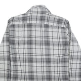 LAUREN RALPH LAUREN Womens Grey Check Shirt L Casual Cotton Blend Long Sleeve