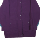 WOOLRICH Womens Purple & Teal Outdoor Jacket S Polyester Blend Zip Pocketed