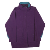 WOOLRICH Womens Purple & Teal Outdoor Jacket S Polyester Blend Zip Pocketed