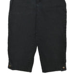 LEVI'S Womens Black Denim Casual Shorts L W30 Classic Fit Button Closure