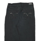 LEVI'S Womens Black Denim Casual Shorts L W30 Classic Fit Button Closure