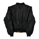 Flight Knox Armory Reversible Bomber Jacket - Large Black Nylon