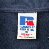 Russell Athletic Zip Up - XL Navy Cotton