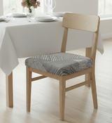 Anyseat White Simple Linear Pattern Print Chair Cover – Stretch Washable Removable Seat Cover for Dining & Kitchen