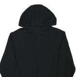 ELLESSE Womens Black Hoodie UK 12 Cotton Blend Classic Logo Pullover