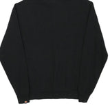 ELLESSE Womens Black Hoodie UK 12 Cotton Blend Classic Logo Pullover