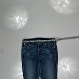 True Religion Skinny Jeans - 31W UK 10 Blue Cotton Blend