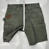 Wrangler Cargo Carpenter Shorts - 35W 10L Green Cotton