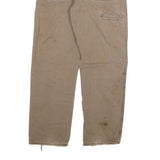 DICKIES Mens Cotton Blend Beige Regular Fit Straight Trousers W34 L32 Workwear