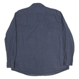 PIERRE CARDIN Mens Blue Cotton Blend Pattern Shirt 2XL Long Sleeve Button Casual