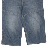 Mens Blue Denim Casual Shorts M W34 Cotton Blend Comfortable Relaxed Fit