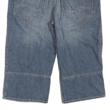 Mens Blue Denim Casual Shorts M W34 Cotton Blend Comfortable Relaxed Fit