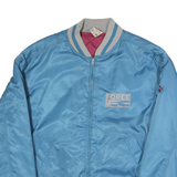 PUMA Mens Blue Bomber Jacket S Polyester Plain Zip Retro Vintage Sport