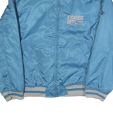 PUMA Mens Blue Bomber Jacket S Polyester Plain Zip Retro Vintage Sport