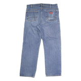 DICKIES Mens Regular Fit Blue Denim Jeans Button W36 L29 Classic Workwear