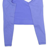 NIKE Womens Blue Sports Top Long Sleeve Crew Neck Cut-Out M Activewear
