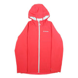 COLUMBIA Womens Red Jacket L Polyester Zip Hooded Casual Outdoor