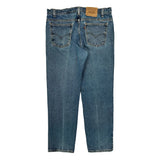 505 Orange Tab Levis Jeans - 35W 30L Blue Cotton