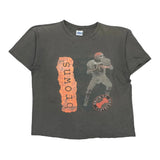 Single Stitch Cleveland Browns Salem Football T-Shirt - XL Gray Cotton