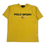 Ralph Lauren Polo Sport Spellout T-Shirt - Large Yellow Cotton