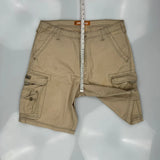 Lee Cargo Cargo Shorts - 34W 10L Beige Cotton