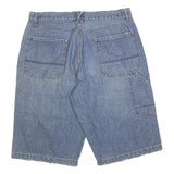 BR DENIM Mens Shorts Blue Denim Casual 2XL W40 Relaxed Fit Cotton Blend