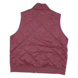 DICKIES Womens Maroon Quilted Jacket XL Polyester Blend Zip Pockets Casual