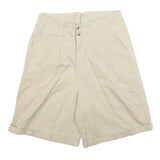 BE Womens Shorts Beige Casual Plain S W28 Cotton Blend Relaxed Fit