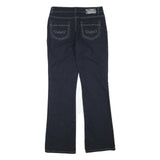 JP COLLECTION Womens Jeans Blue Regular Classic Denim Raw W32 L32 Zip Pockets