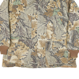 WALLS Mens Beige & Brown Camo Outdoor Jacket XL Cotton Blend Zip