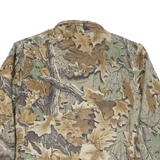 WALLS Mens Beige & Brown Camo Outdoor Jacket XL Cotton Blend Zip