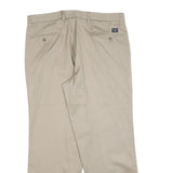 DOCKERS Mens Cotton Blend Beige Regular Fit Straight Leg Trousers W36 L30 Casual