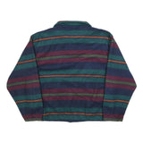 PURE WATER Mens Navy & Burgundy Striped Pullover Jumper Crew Neck Basic Knit L