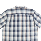 CARHARTT Mens Blue & White Check Shirt XL Cotton Blend Short Sleeve Casual
