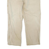 DICKIES Mens Jeans Beige Regular Straight Denim W40 L30 Workwear Cotton Blend
