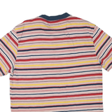 GUESS Mens Red & Yellow Striped Graphic T-Shirt M Short Sleeve Crew Neck Casual