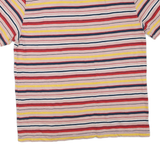 GUESS Mens Red & Yellow Striped Graphic T-Shirt M Short Sleeve Crew Neck Casual