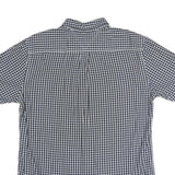 TOMMY HILFIGER Mens Blue & White Check Shirt L Cotton Blend Button Down Casual
