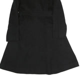 AQUASCUTUM Womens Black Classic Cotton Jacket UK 12 Button Closure Timeless