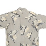 NAUTICA Mens Beige & Cream Floral Linen Blend Shirt S Summer Holiday Casual
