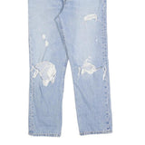 LEVI'S 501 Womens Jeans Blue Regular Straight Denim Light W29 L26 Distressed