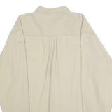 PIER CONNECTION Mens Beige Cotton Shirt XL Button Down Casual Long Sleeve