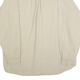 PIER CONNECTION Mens Beige Cotton Shirt XL Button Down Casual Long Sleeve