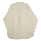PIER CONNECTION Mens Beige Cotton Shirt XL Button Down Casual Long Sleeve