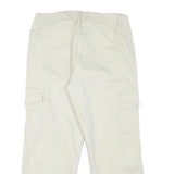 FADED GLORY Womens Cotton Blend Cream Relaxed Cargo Trousers W28 L23 Casual